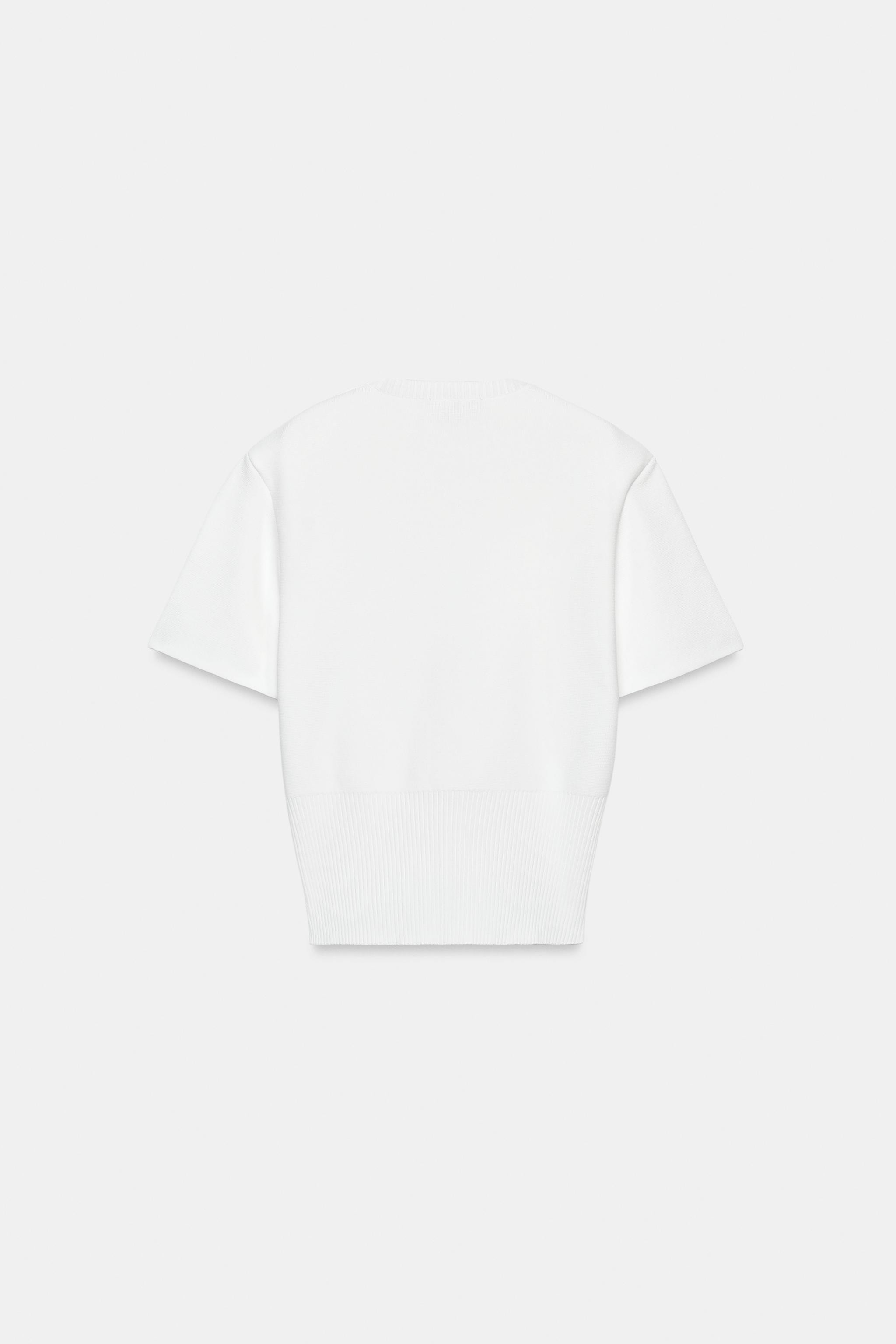 SHOULDER PAD KNIT TOP | Zara US