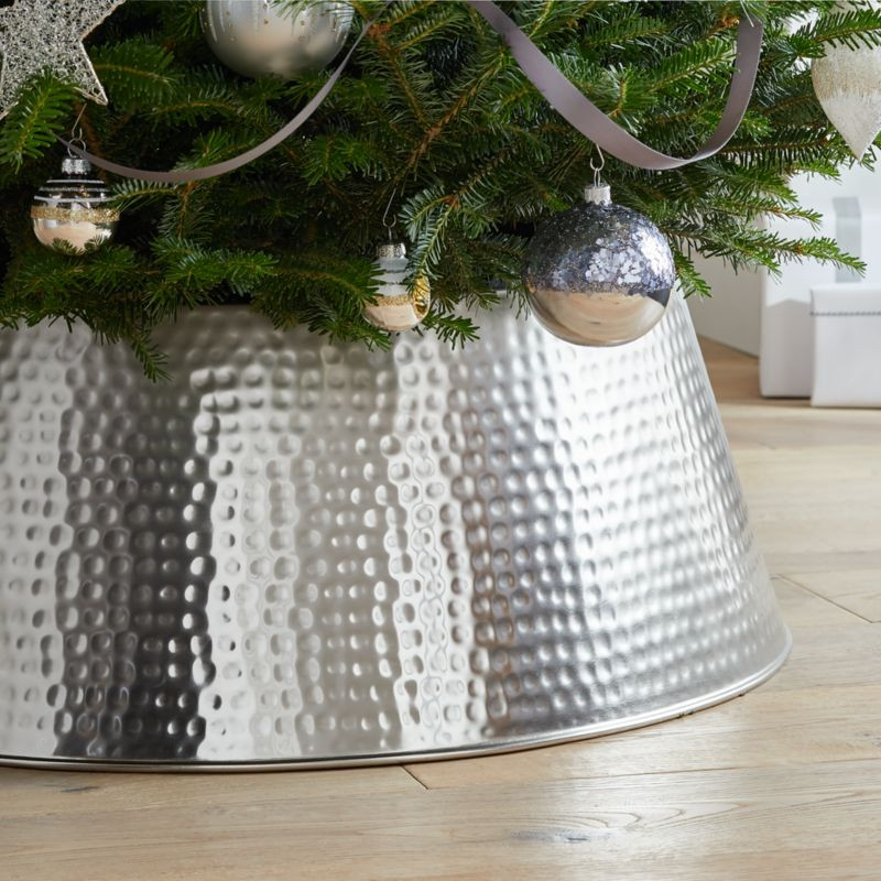 Bash Silver Christmas Tree Collar + Reviews | Crate and Barrel | Crate & Barrel