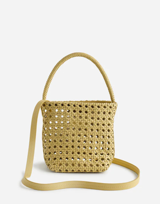 The Handwoven Cane Mini Bag | Madewell | Madewell