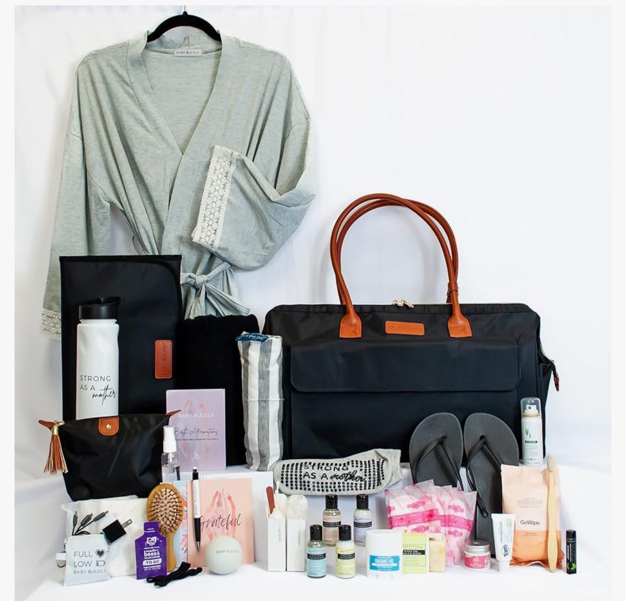 Amazon’s Pre-packed Birth Bag is a hospital bag designed to hold all the essentials for Mom during labor. It’s a spacious diaper bag that’s fully prepared with everything you need. 




Maternity bag, maternity must haves, maternity essentials 

#LTKBaby #LTKBump #LTKItBag #LTKSeasonal