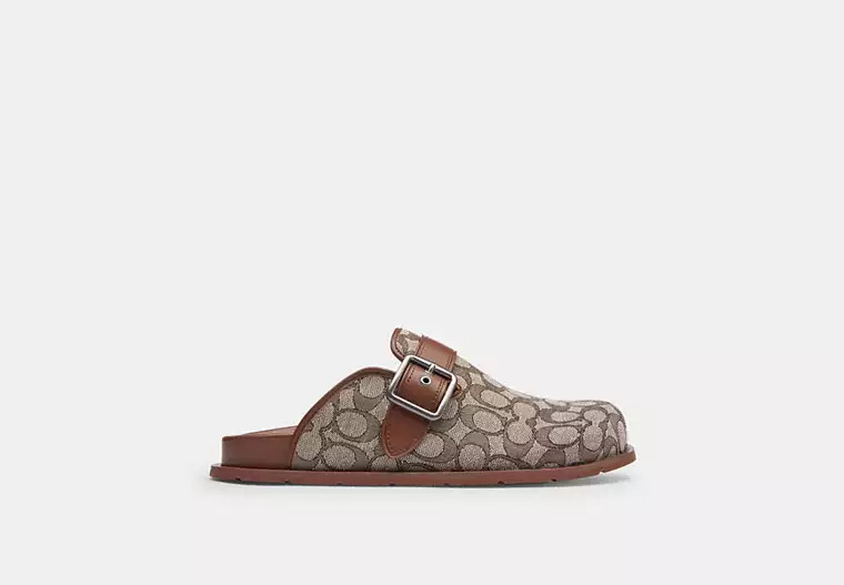 Buckle Clog In Signature Jacquard | Coach Outlet CA