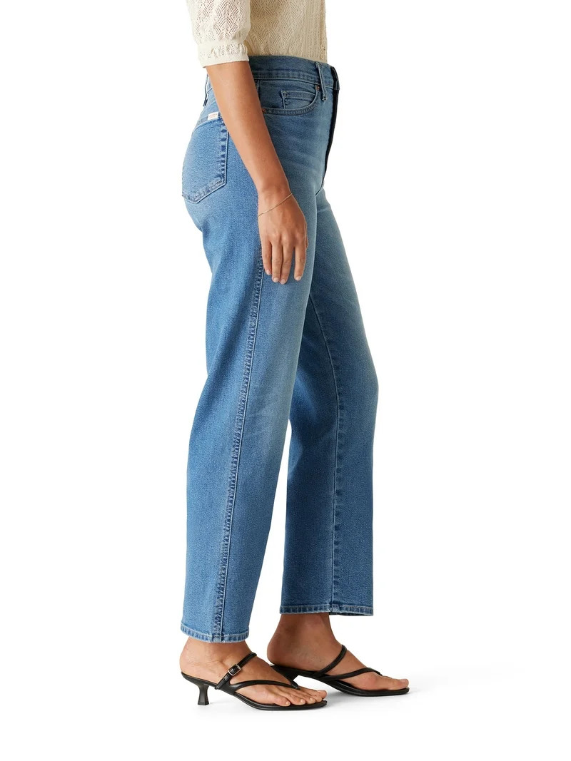 Levi Strauss Signature Women's Vintage High Rise Straight Jeans, Sizes 2-16, Inseam: 27" | Walmart (US)