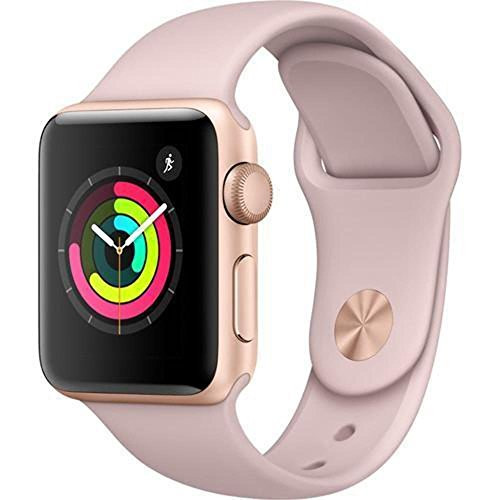 Apple Watch Series 3 (GPS, 38MM) - Gold Aluminum Case with Pink Sand Sport Band (Renewed) | Amazon (US)