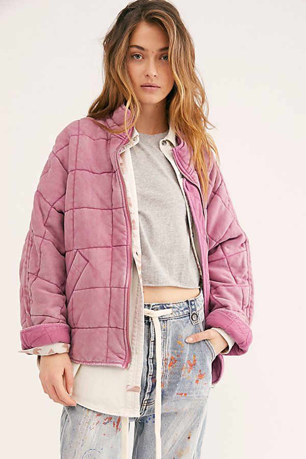 Dolman Quilted Knit Jacket by Free People, Daphne, XL | Free People (Global - UK&FR Excluded)