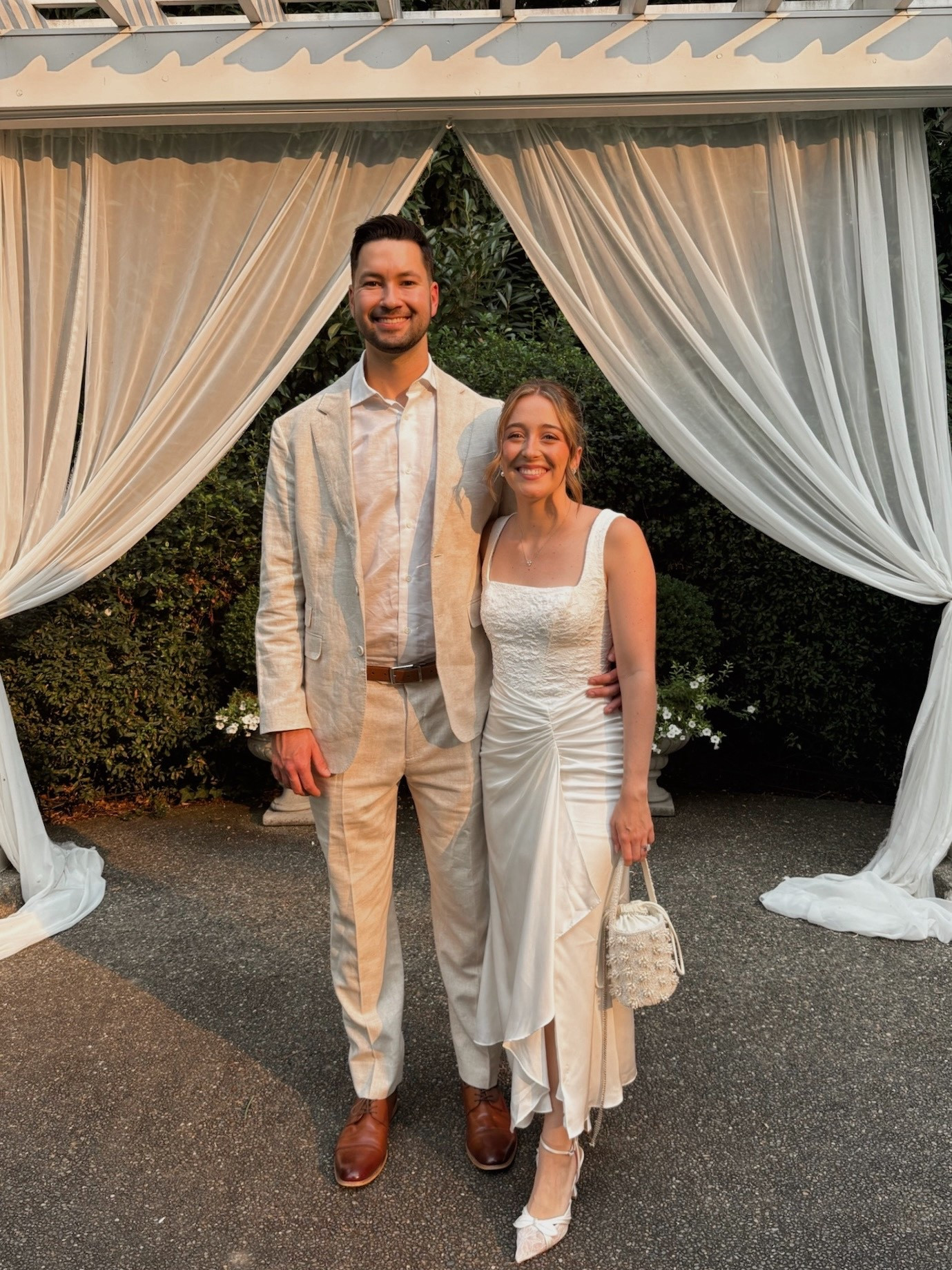 Rehearsal dinner dress of my dreams🤍💍 wearing size 2, shoes tts 

wedding rehearsal dress, rehearsal dinner, bridal dress, bridal outfits, bridal shoes, white dress, bride to be, bride outfits, bridal event dress 

#LTKWedding