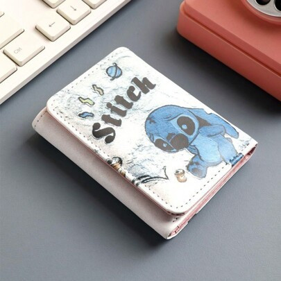 Disney Stitch Short Three-Fold Wallet, Exquisite, Compact, Practical, Personalized, High-End Card Holder, Wallet, Card Holder, Coin Purse, Anti-Magnet | SHEIN