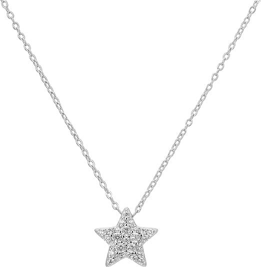 18K Gold Star Necklace for Women - CZ Star Pendant Necklace - Dainty Necklace - Simple Necklace -... | Amazon (US)