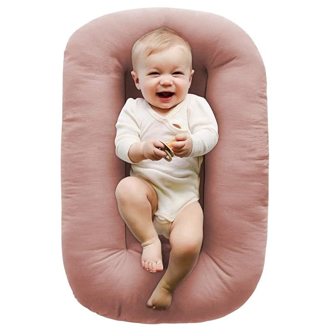 Snuggle Me Organic Bare | Baby Lounger & Infant Floor Seat | Newborn Essentials | Organic Cotton,... | Amazon (US)