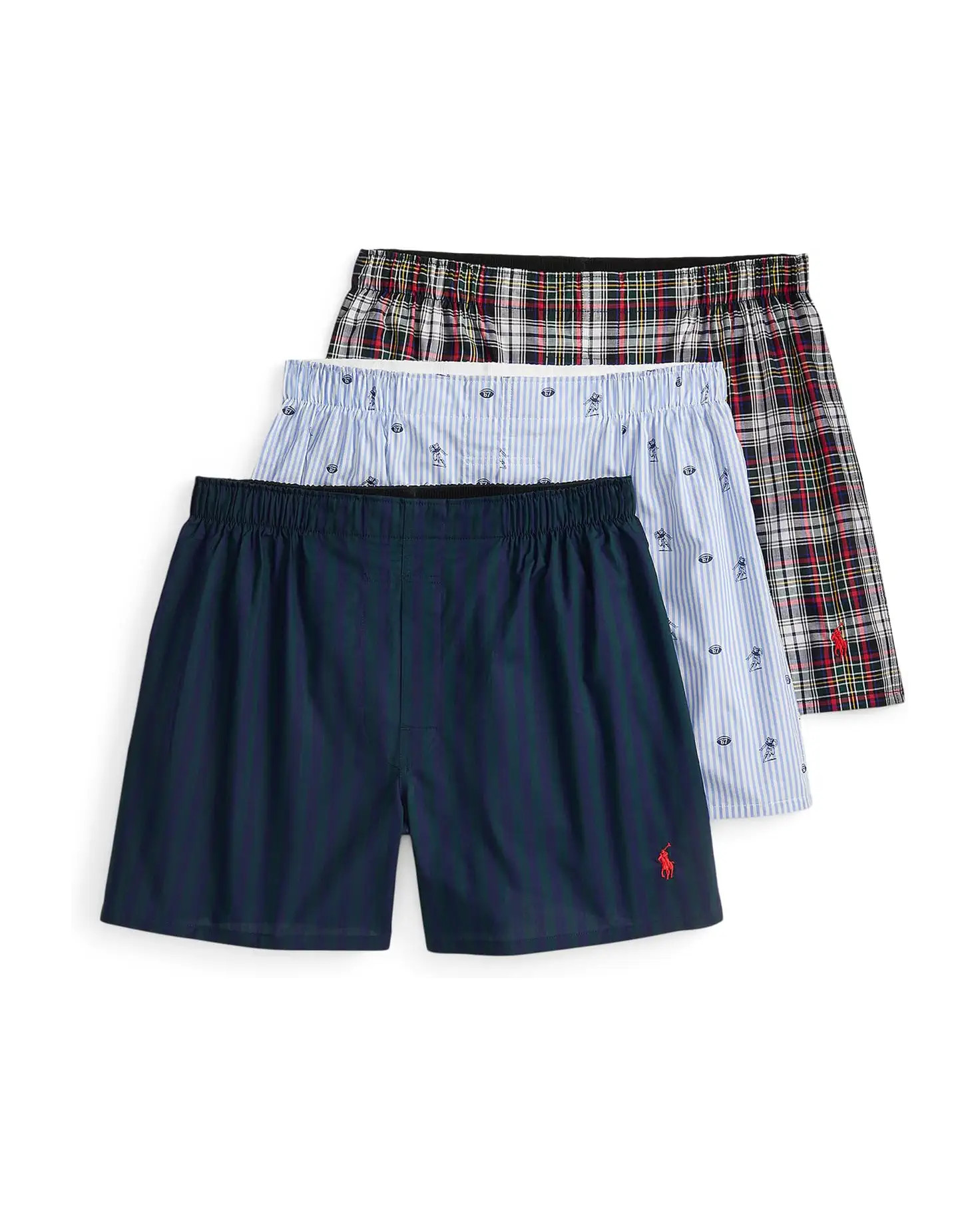 Men's Polo Ralph Lauren 3-Pack Classic Fit Woven Boxers | Zappos