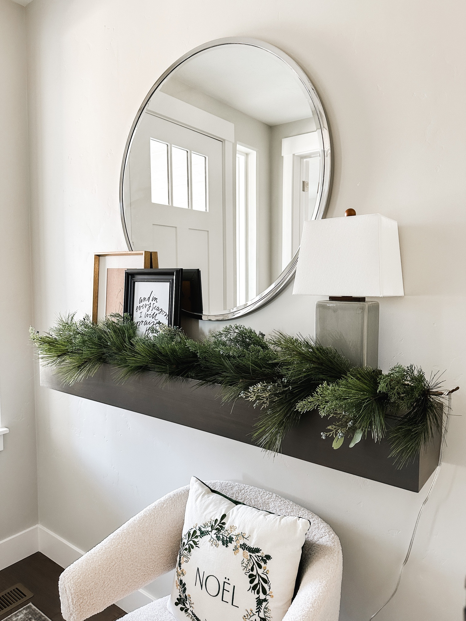 faux Christmas garland from target, Noel accent pillow 

#LTKHoliday #LTKunder50 #LTKhome