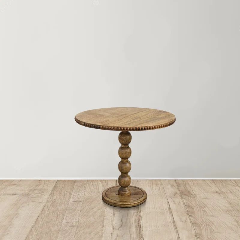 Laverock Solid Wood Top Pedestal End Table | Wayfair North America