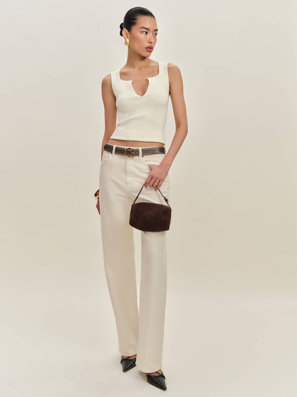 Rylie Cotton Sweater Tank | Reformation (Global)