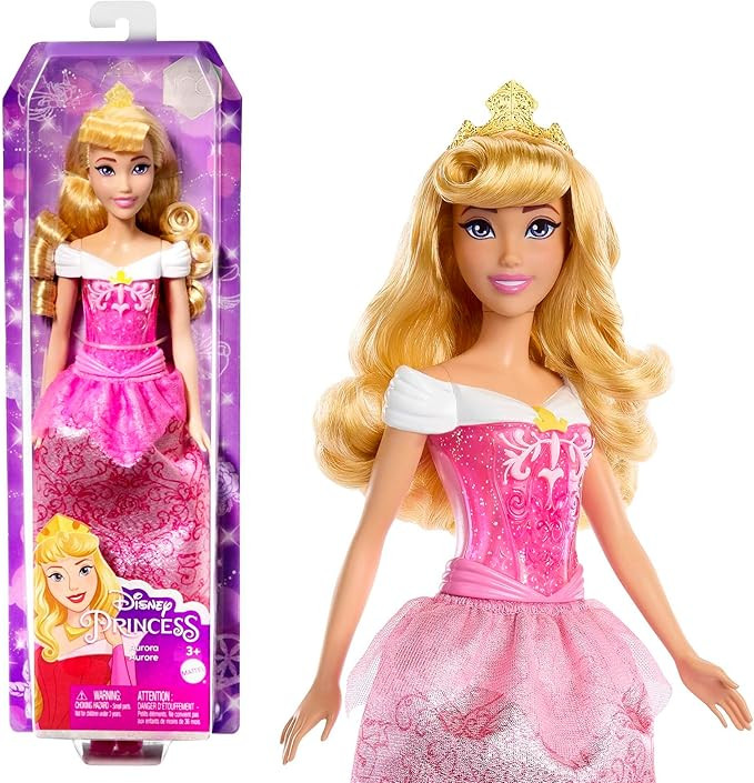 Mattel Disney Princess Toys, Aurora Fashion Doll, Sparkling Look with Blonde Hair, Purple Eyes & ... | Amazon (US)