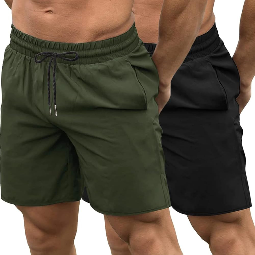 COOFANDY Men's 2 Pack Gym Workout Shorts 7 Inch Quick Dry Athletic Shorts Lightweight Running Sho... | Amazon (US)