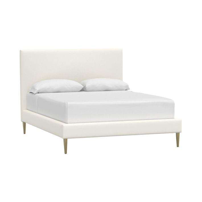 Ellery Upholstered Bed, Queen,Performance Everyday Velvet Ivory , IDS | Pottery Barn Teen