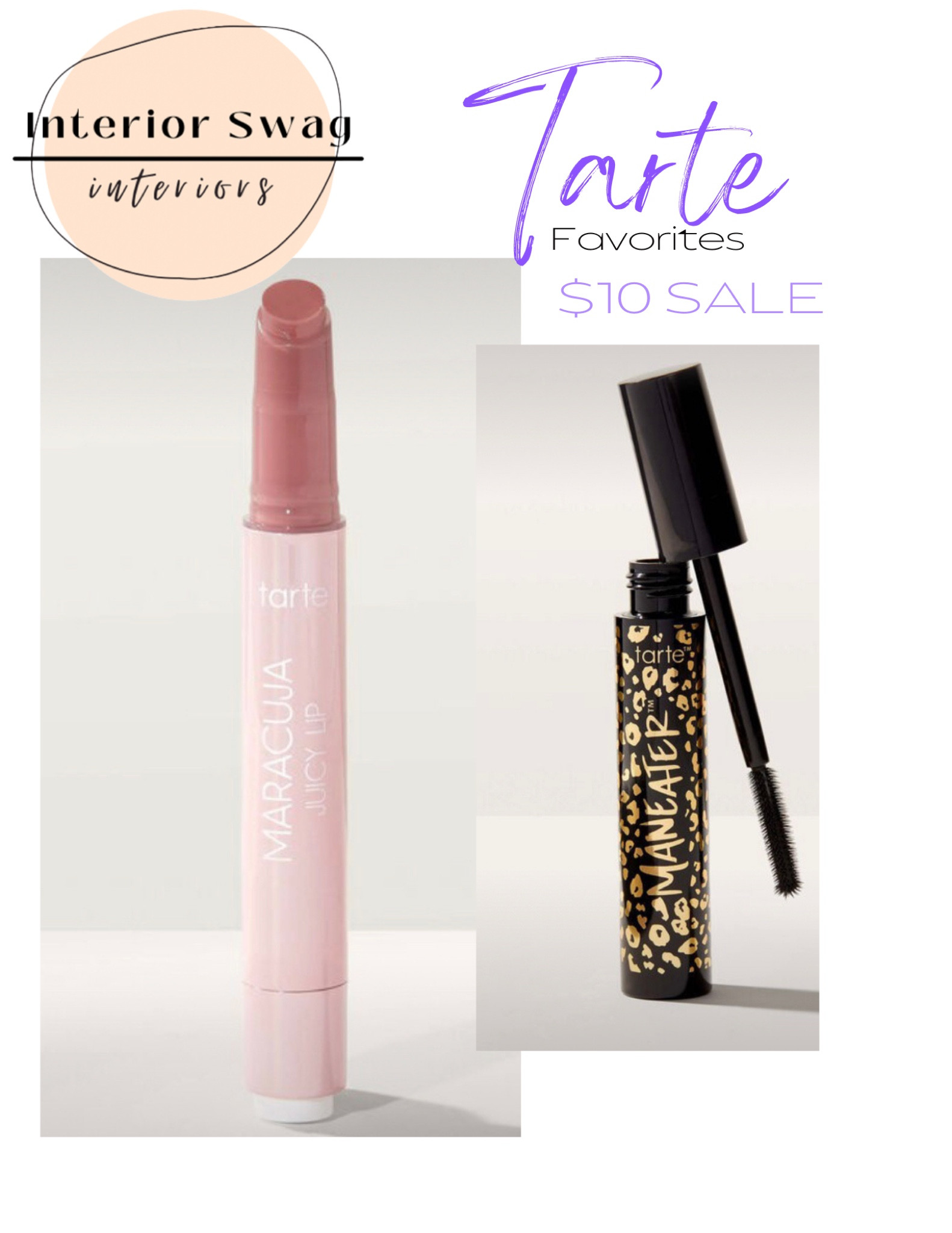 Tarte man eater mascara and lip gloss, $10 deal today only

#LTKbeauty #LTKsalealert #LTKunder50