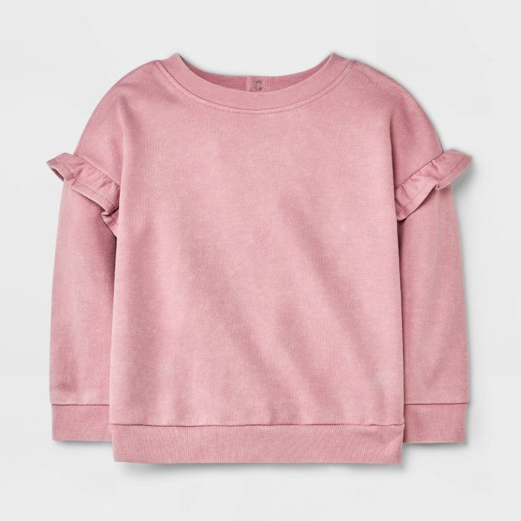 Baby Girls' Ruffle Sweatshirt - Cat & Jack Pink | Target