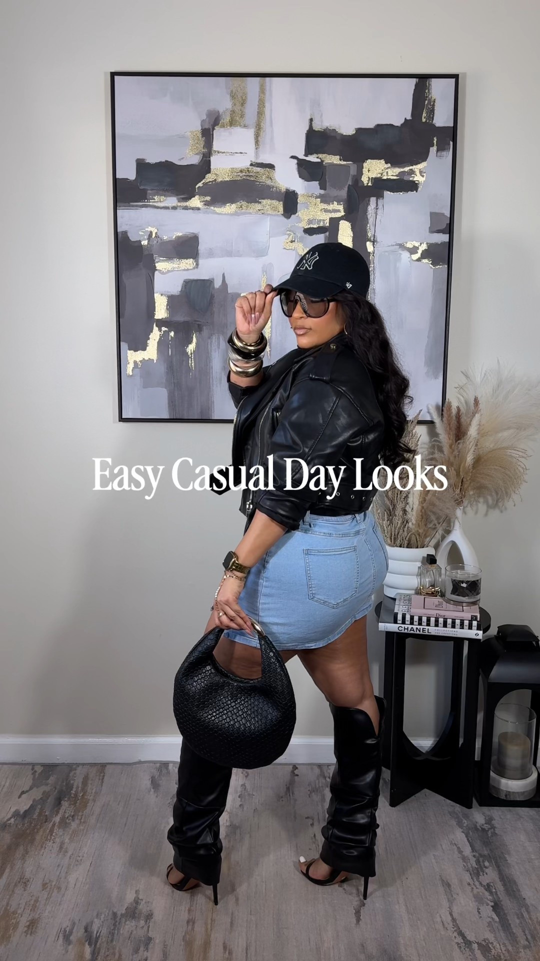 Easy denim casual day looks with a touch of attitude! This denim skirt is actually skorts, which I love! I paired each look with two different leather jackets. I also paired the long jeans with heels and my fav sambas …cause I’m all about giving the girls dem options!!! Which look is your fav?!
Everything: Medium/8in jeans

#LTKootd #LTKgrwm #LTKSeasonal