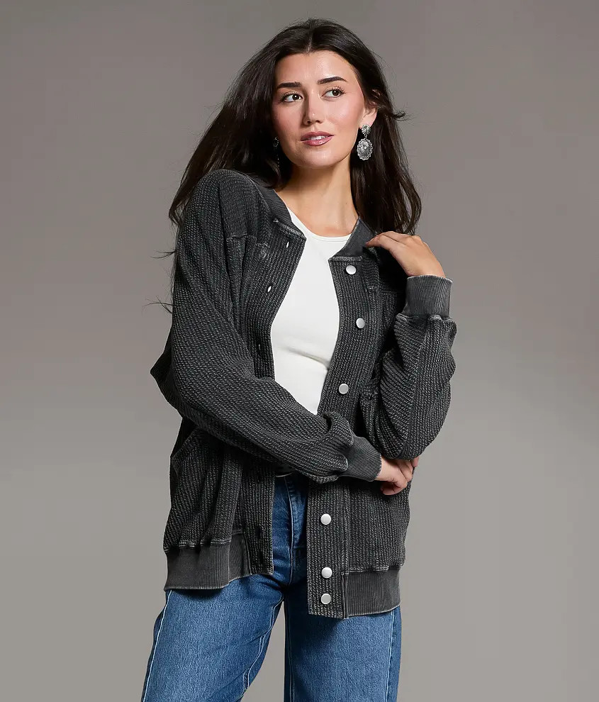 Textured Shacket | Buckle
