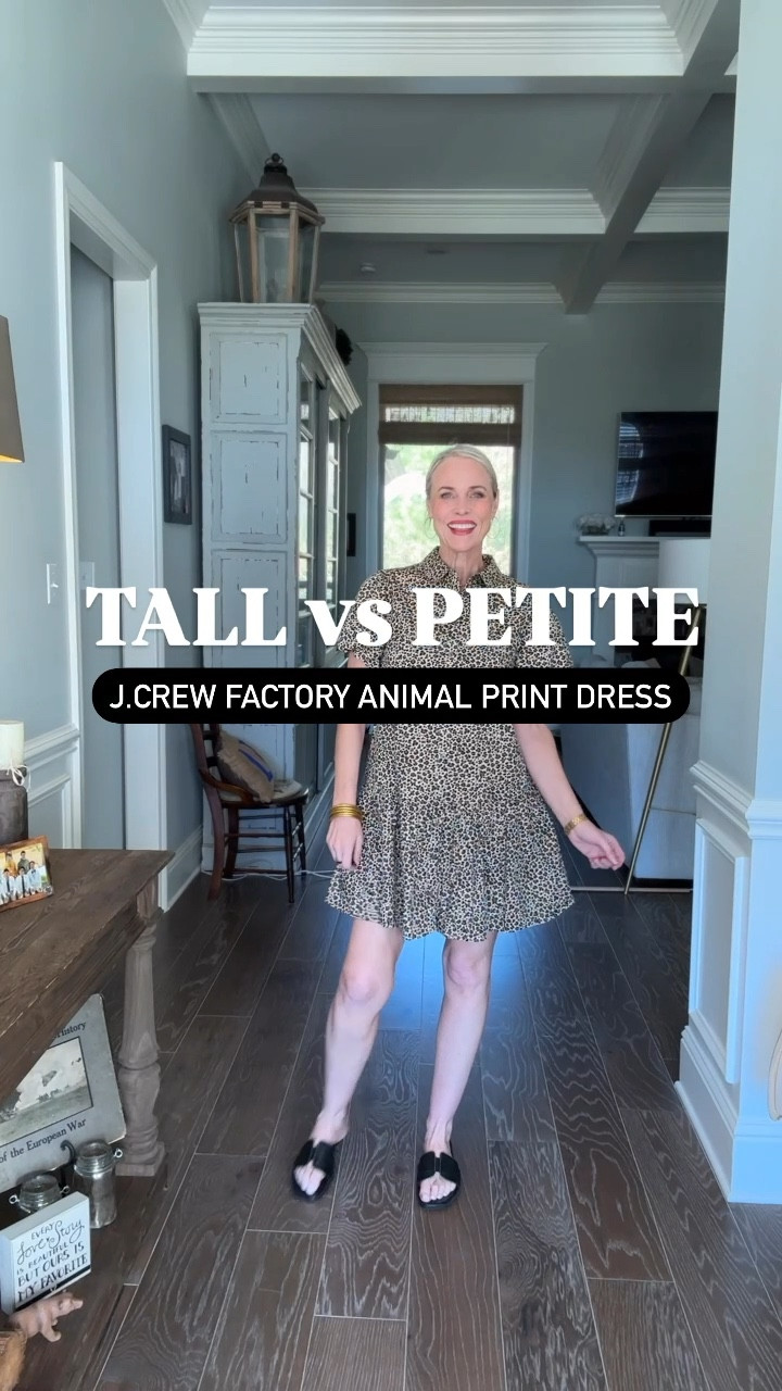 We’re back with another Tall vs. Petite Style Series, showing how this adorable J.Crew Factory animal print mini dress works on both of us! This one is perfect for year-round style — just add booties for fall or sandals for spring!

Lauren (5’8”) is wearing a size 8
Leslie (5’1”) is wearing a size 2

Make sure to follow both of us to see how some of our favorite pieces work on different heights — because style has no size! 💃🏼

Would you style this one now or save it for fall? Let us know below! ⬇️

#TallVsPetite 
#MidlifeStyle
#StyleAtEveryHeight 
#JCrewStyle
#outfitinspo
#laurenoggsgee
#over50style 
#lookalike
#shopltk
#ltkover50
#lookforless
#getyourcolonoscopy

#LTKOver40 #LTKWatchNow #LTKFindsUnder50