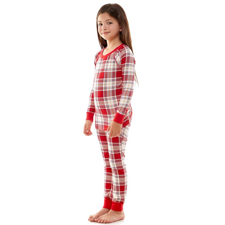 Derek Heart Classic Plaid Matching Family Christmas Pajama Set | Walmart (US)