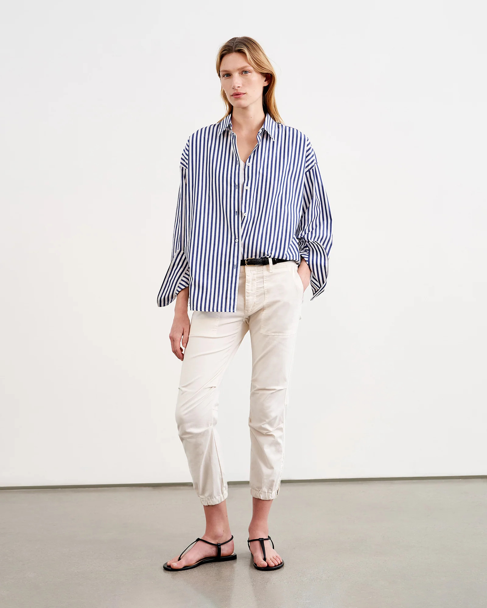 CROPPED FRENCH MILITARY PANT | Nili Lotan | Nili Lotan