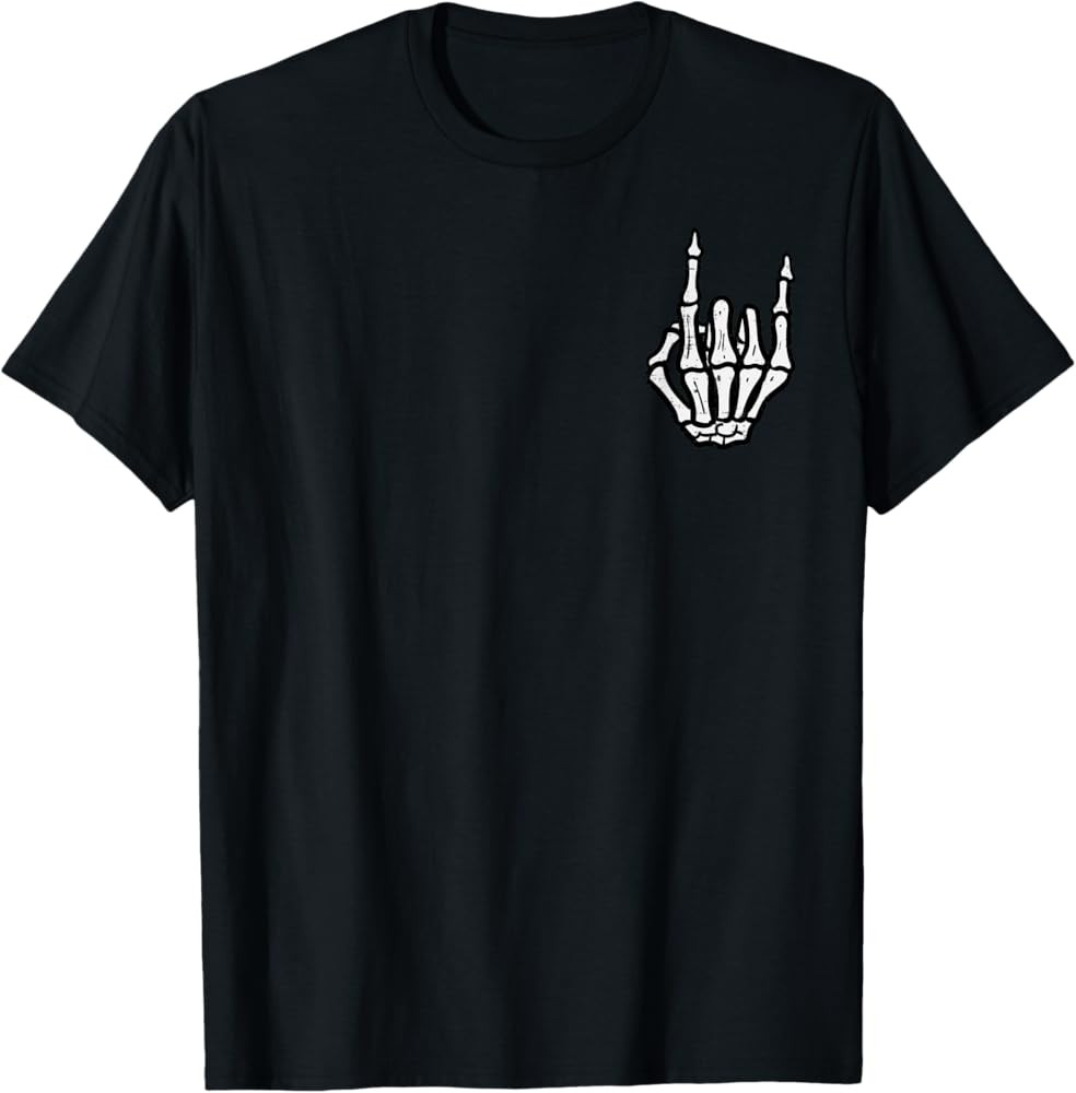 Punk Rock Skeleton Cool Rocker Halloween Men Women Boys Kids T-Shirt | Amazon (US)