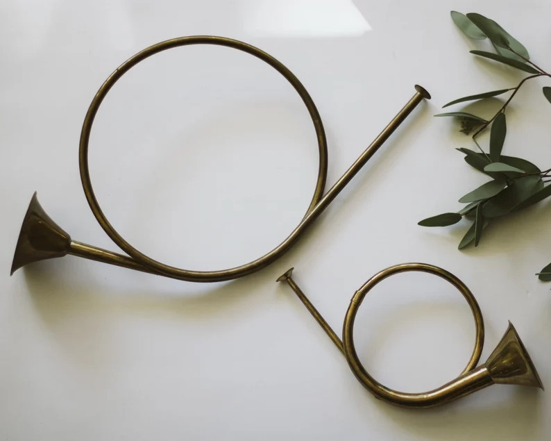 Assorted Vintage Brass French Horn Wreath Door Hanging  | Etsy | Etsy (US)