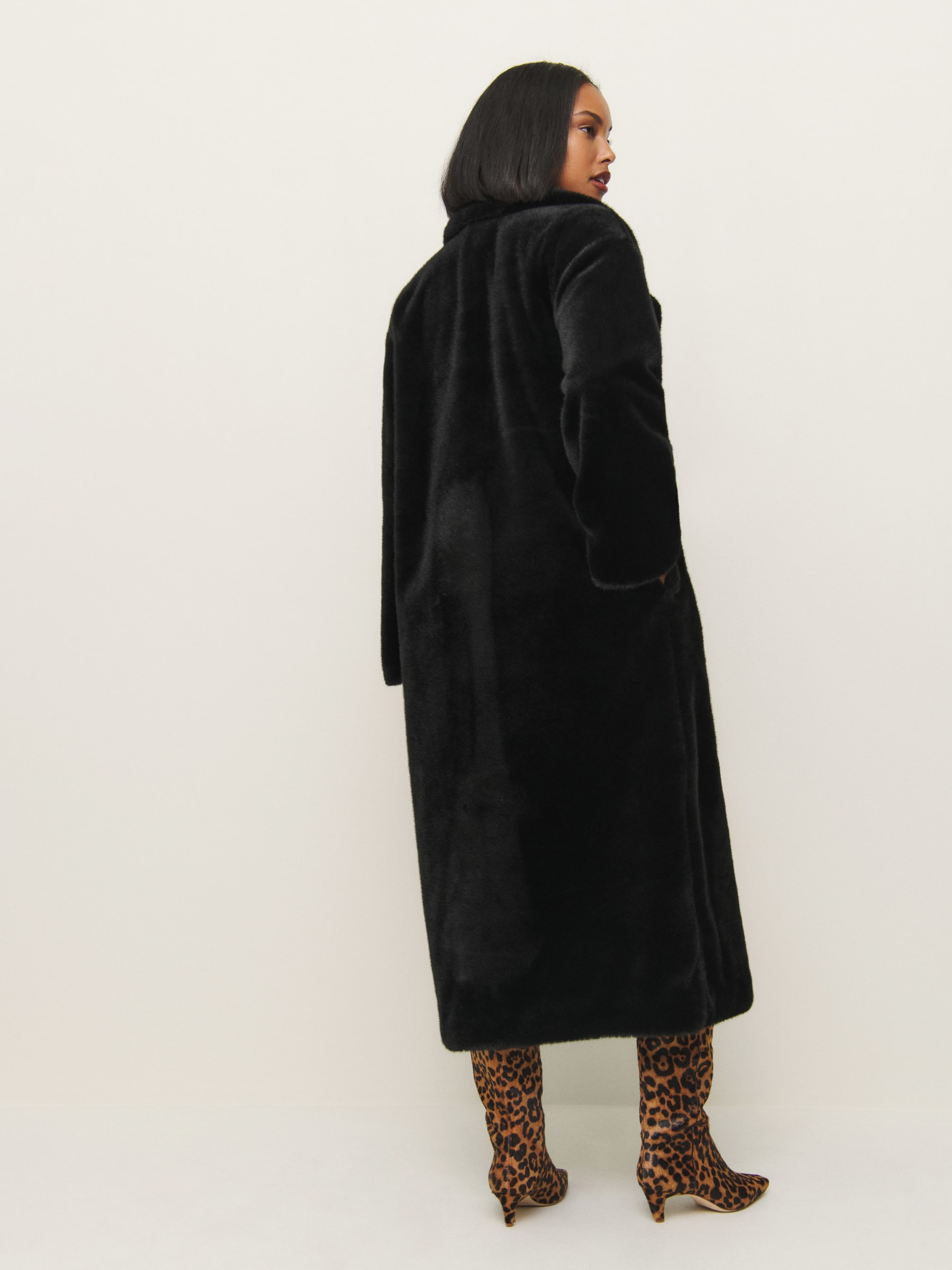 Chloe Faux Fur Oversized Coat | Reformation (Global)