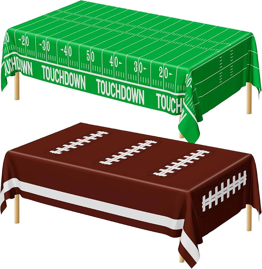 QZYL Football Party Decorations 2026, Disposable Football Tablecloth, 2 PCS Brown Green Decoratio... | Amazon (US)