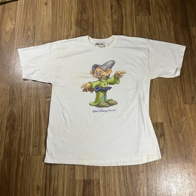 Vintage Disney Grumpy Shirt Mens XL White Dopey Walt Disney World Graphic Tee | eBay US