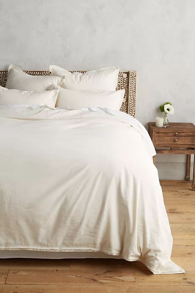 Relaxed Cotton-Linen Duvet Cover | Anthropologie (US)