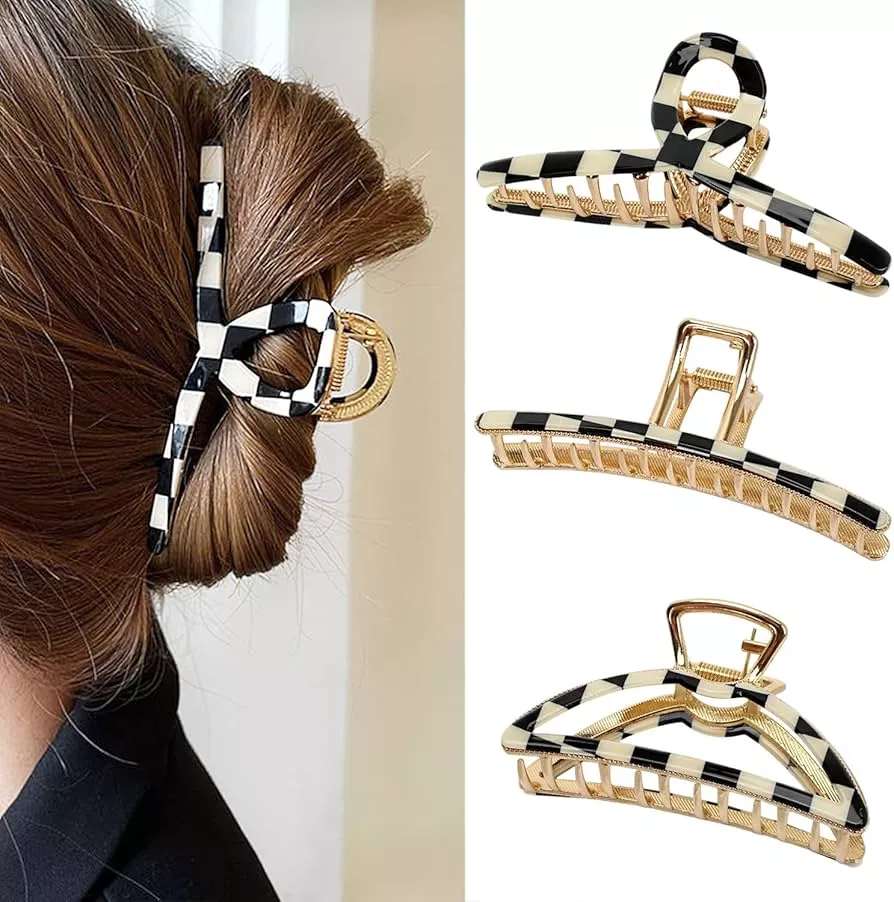 Rhinestone Metal Claw Hair Clip - A New Day™ Gold : Target