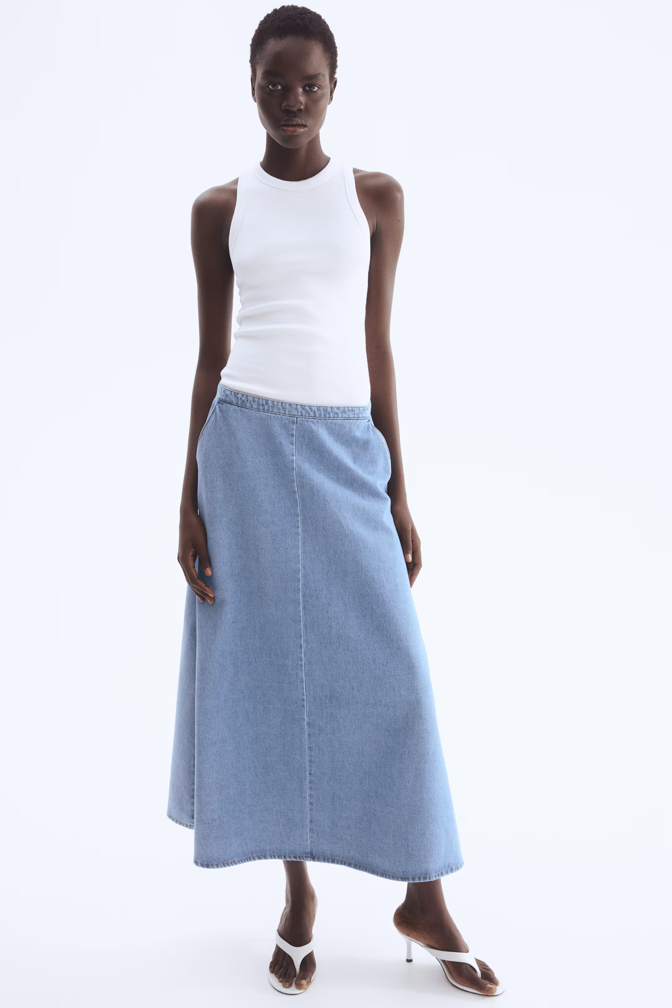 Denim Midi Skirt | H&M (US + CA)