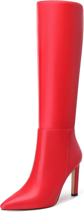 MOVINSTEPS Knee High Boots for Women Stiletto High Heel Pointed Toe Pull on Long Boots Elegant Cl... | Amazon (US)