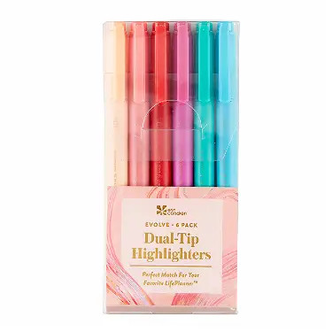 Evolve Dual-Tip Highlighters 6-Pack | Erin Condren | Erin Condren