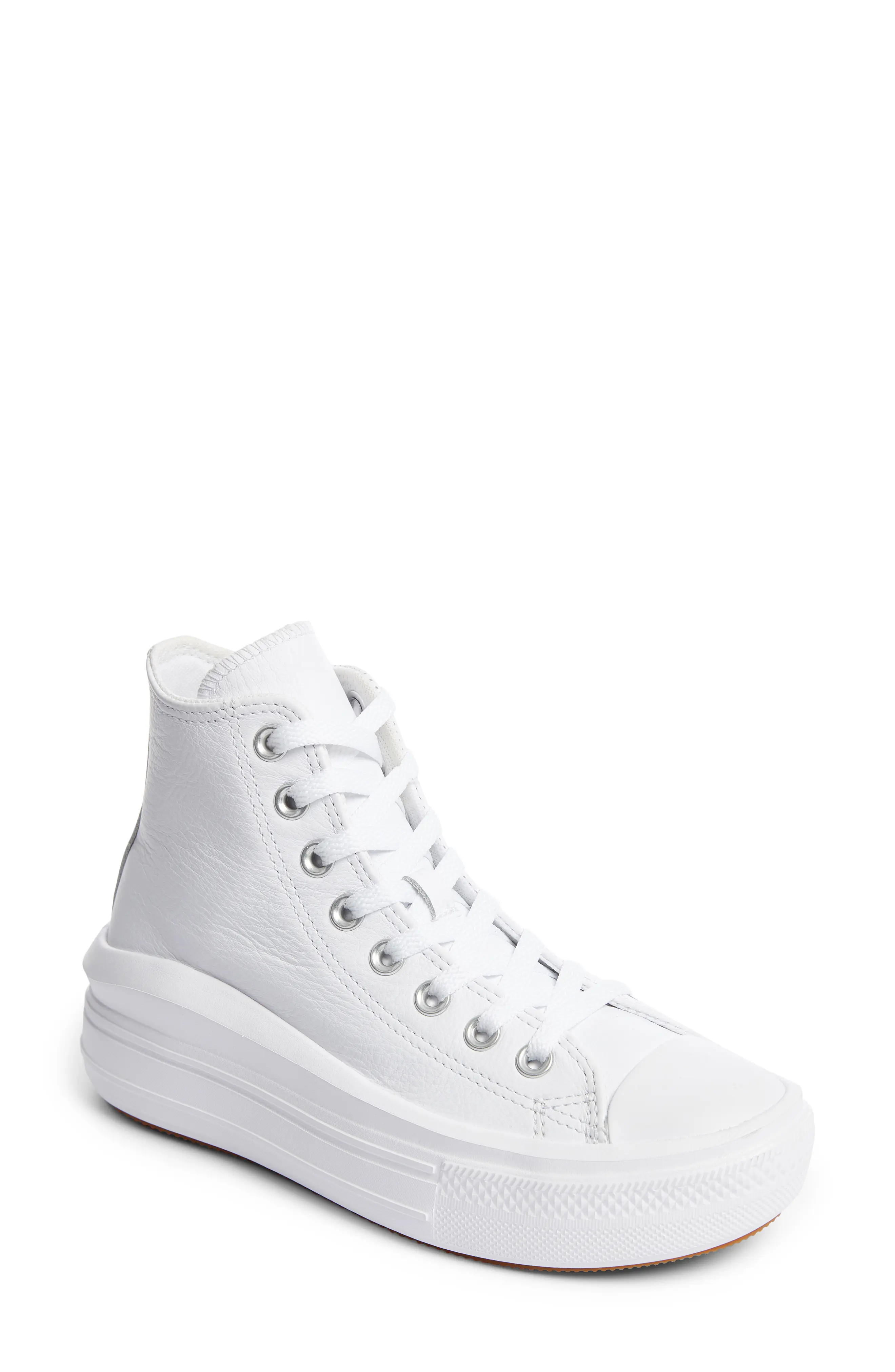Converse Chuck Taylor(R) All Star(R) Move Platform High Top Sneaker, Size 10 in White/White/White at | Nordstrom