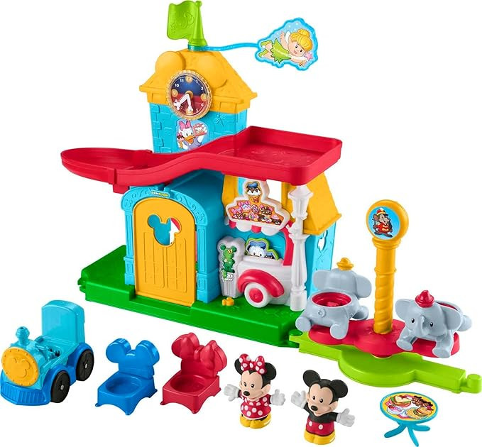 Fisher-Price Little People Toddler Toy Disney Mickey & Friends Playset with Sounds & Phrases for ... | Amazon (US)