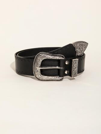 1 stuk Westerse stijl Gegraveerd Riemen, Perfect Accessoire Voor Zomer Denim Jeans Boho | SHEIN