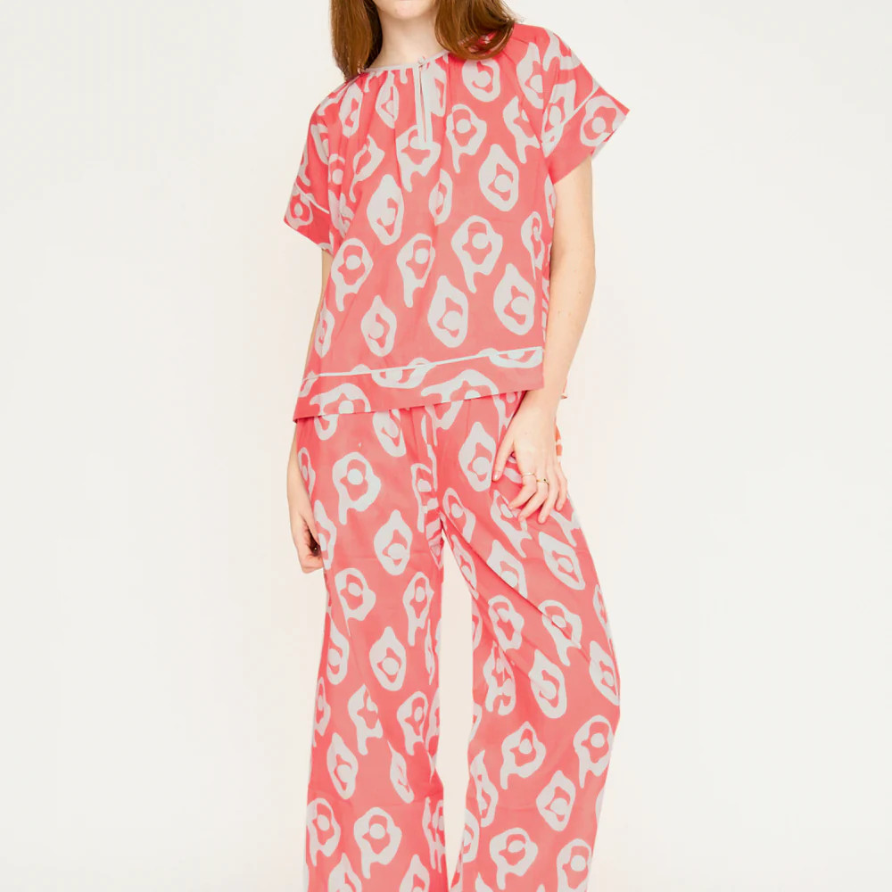 Pajama Pant Set in Candy Oyster | MIRTH
