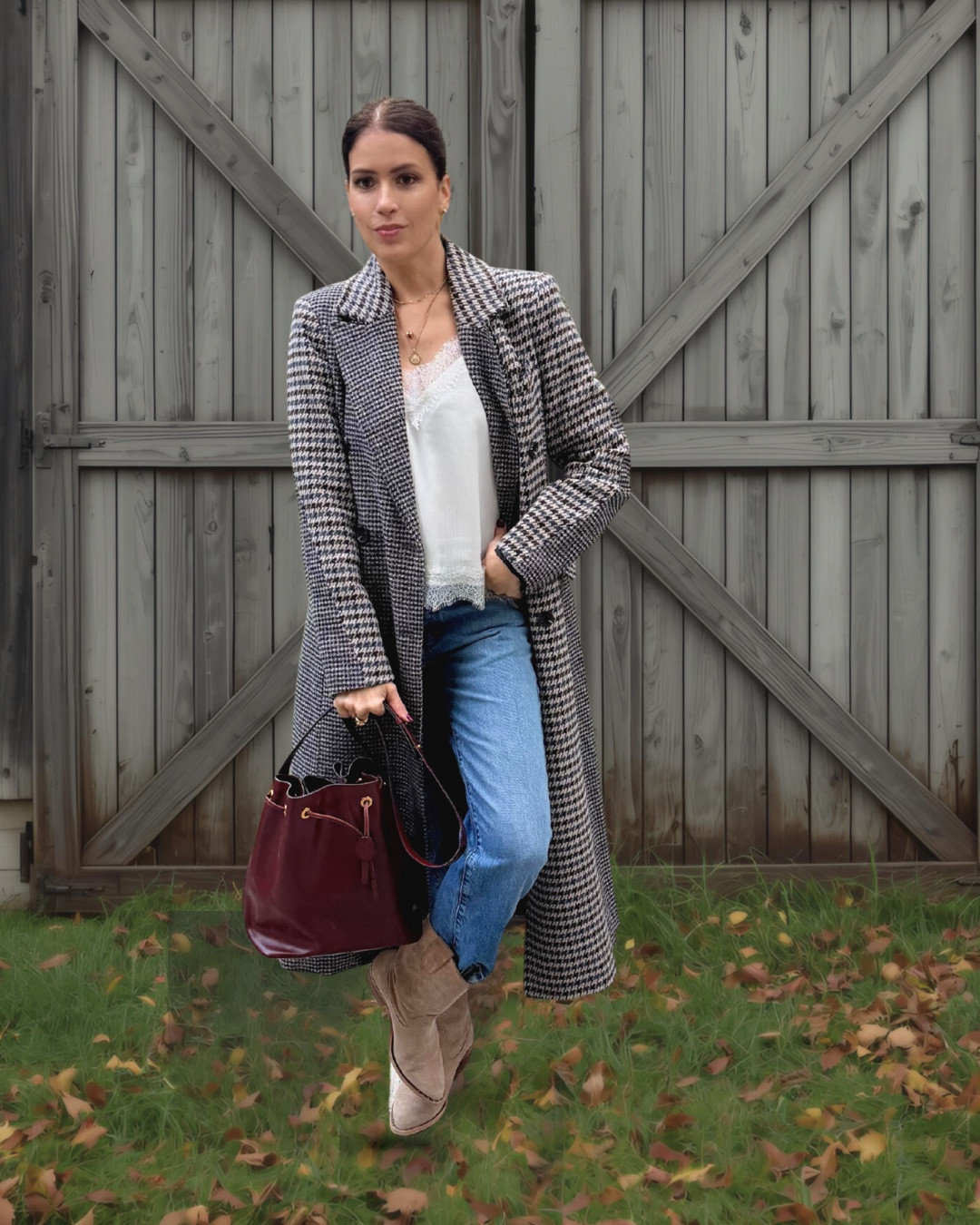 Stop buying trendy pieces that last one season! 🛑 Timeless houndstooth never goes out of style ✨ This classic coat is the perfect example of why investing in quality wardrobe staples pays off season after season. Houndstooth patterns are sophisticated, versatile, and instantly elevate any outfit—from casual jeans to office wear. Every closet needs those forever pieces that work year after year, and a well-tailored coat in a timeless pattern is always a smart choice.
Ready to elevate your wardrobe? Shop this look and discover more classic pieces that’ll never let you down. Follow for daily style inspiration and tips on building a timeless closet! 🤎
#HoundstoothCoat #TimelessFashion #ClassicStyle #WardrobeEssentials #FallFashion #InvestmentPieces #StyleInspo #OOTD

#LTKSeasonal #LTKOver40 #LTKStyleTip