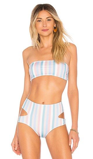 BEACH RIOT Kelsey Bikini Top in Rainbow | Revolve Clothing (Global)