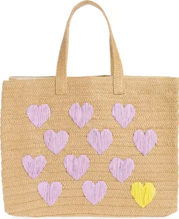 btb Los Angeles Be Mine Straw Tote | Nordstrom | Nordstrom