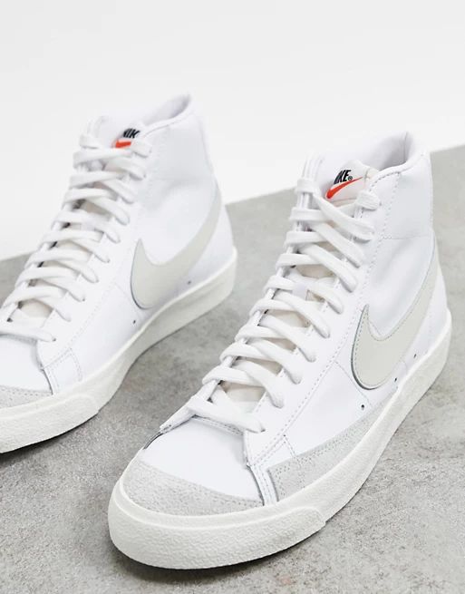 Nike Blazer Mid '77 trainers in white/light bone | ASOS (Global)