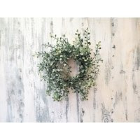 9-10' Fake Greenery Candle Ring Mini Wreath 3.5"" Center, Small Leaf Floral Arranging Supply Artific | Etsy (US)