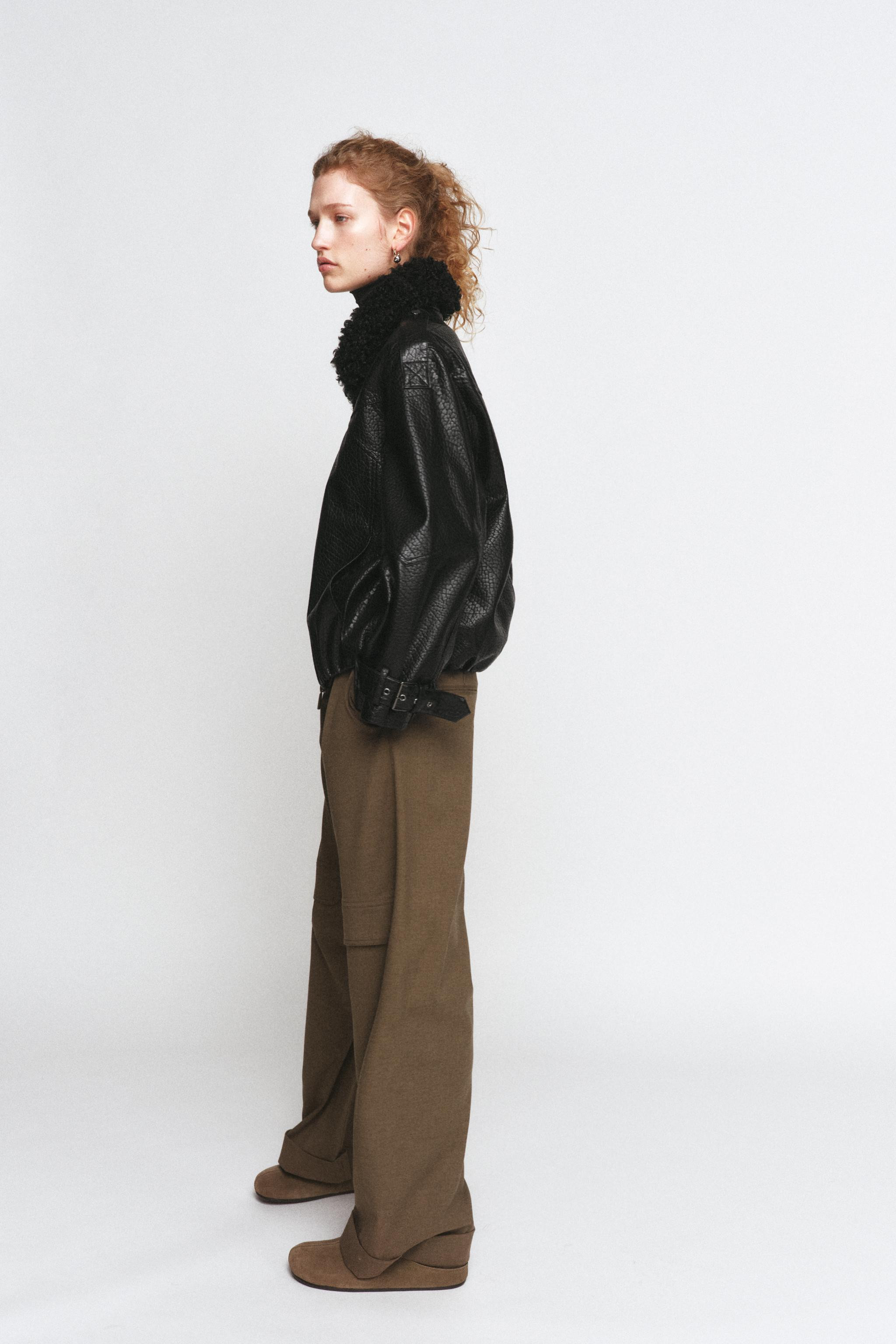 FAUX LEATHER BOMBER JACKET ZW COLLECTION | Zara UK