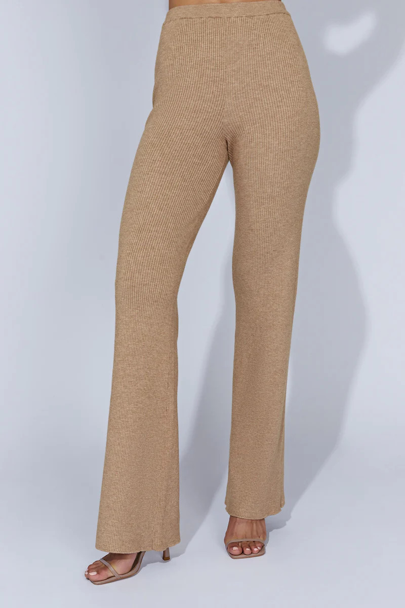 Jovie Knit Pants - Taupe | MESHKI US