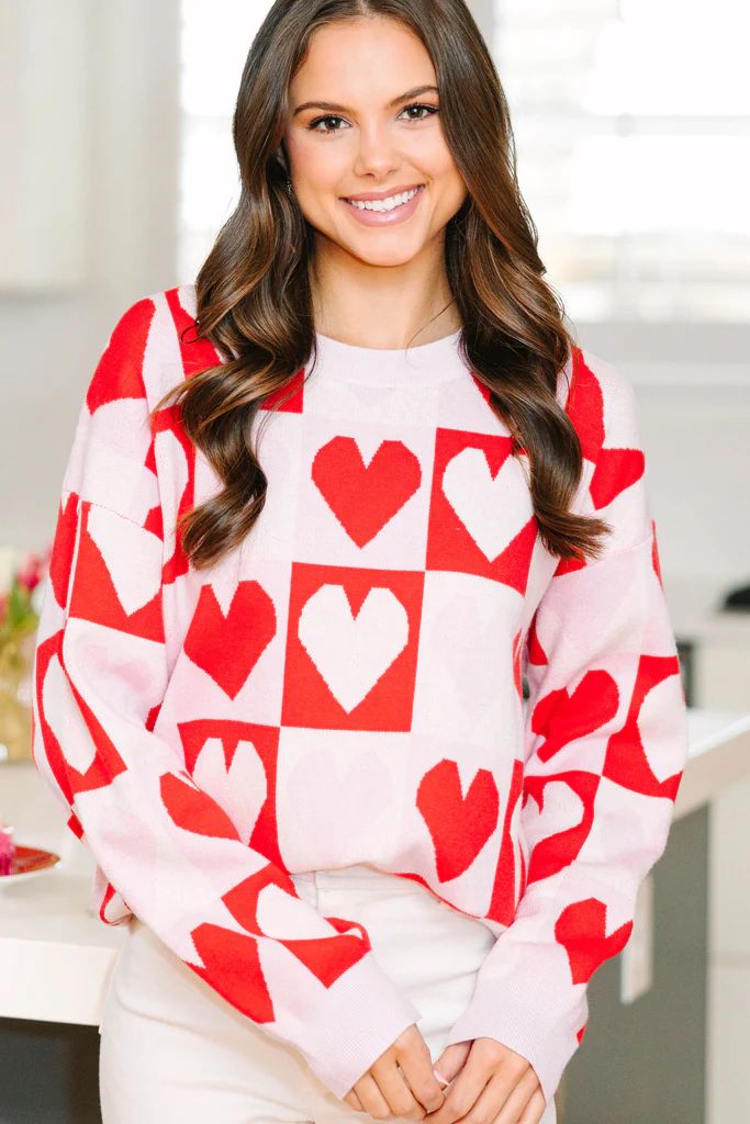 Let Your Love Shine Red Heart Sweater | The Mint Julep Boutique