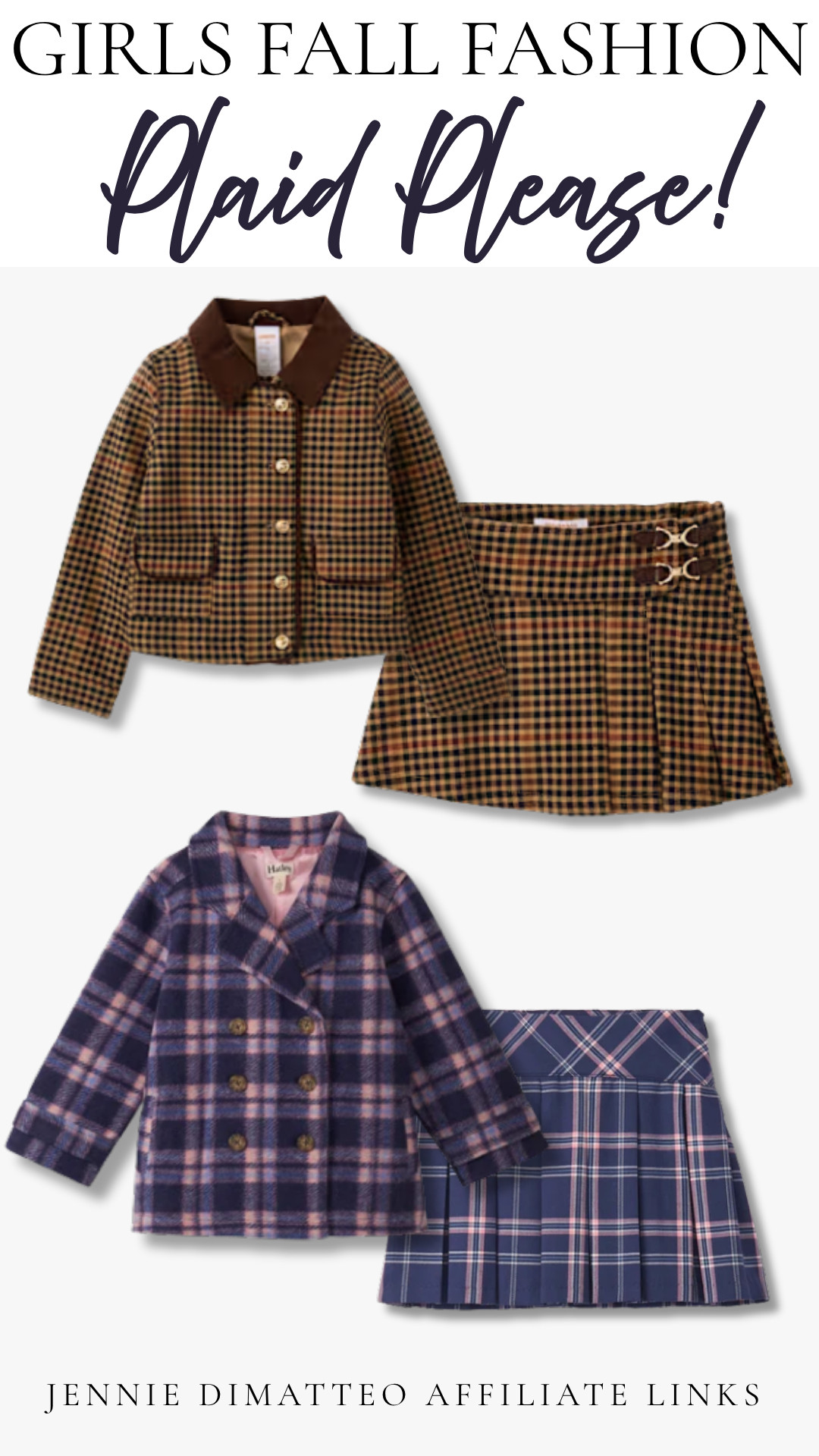 Plaid please! 🤎🍂 The cutest matching plaid sets for fall — I love the little jackets + skirts together!

#GirlsFallFashion #PlaidPlease #PlaidOutfits #GirlsFashion #FallFashion #KidsFashion #FallOutfits #MatchingSets #GirlsOutfits #PreppyStyle #FallStyle #LTKKids #LTKFamily #LTKFinds 

 #LTKootd #LTKBaby #LTKKids