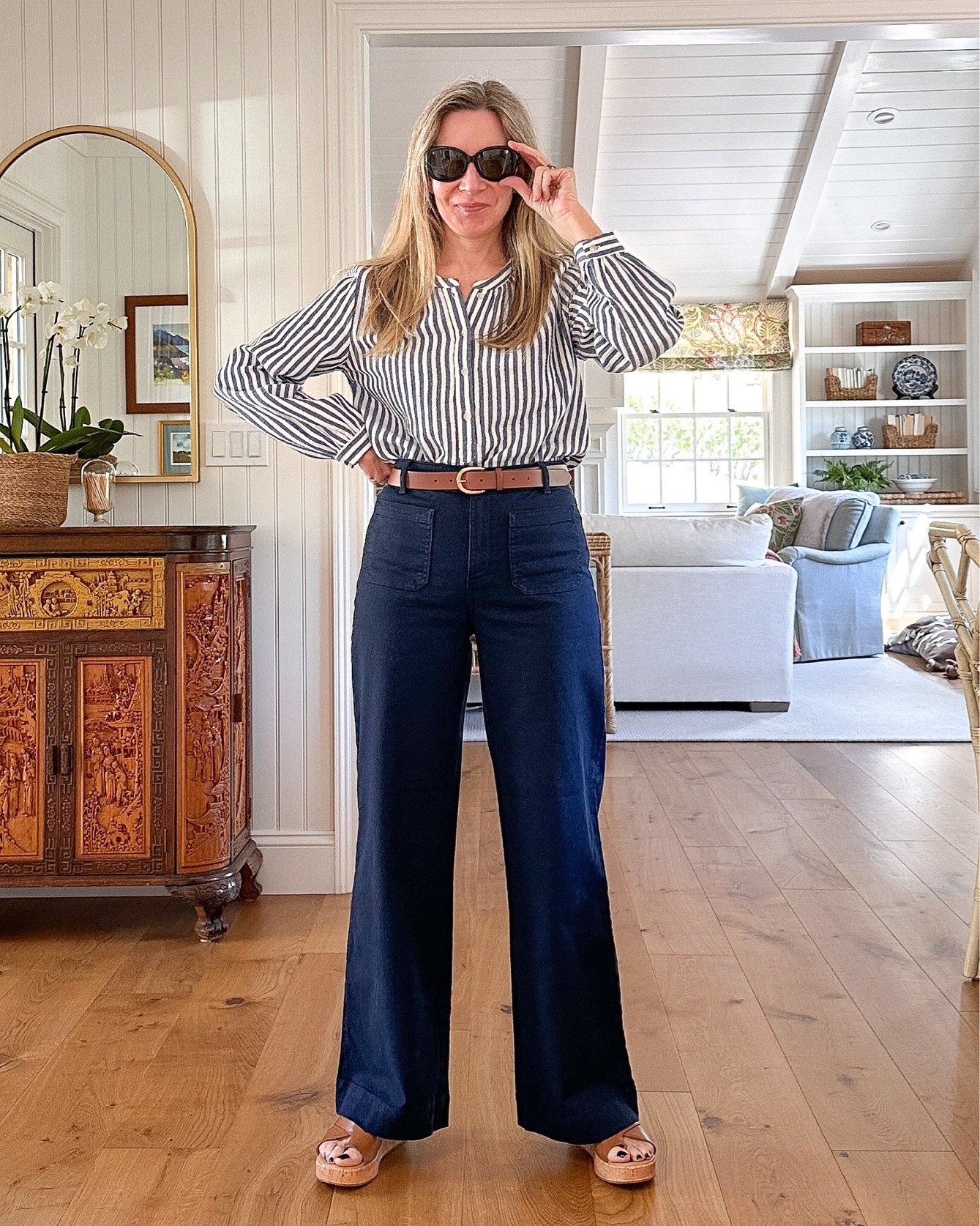 High waist, wide leg twill … love the comfort and style. And on sale! 

#LTKstyletip #LTKover40 #LTKfindsunder100